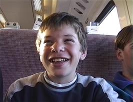 Kieron on the 1840 train from Newcastle to London